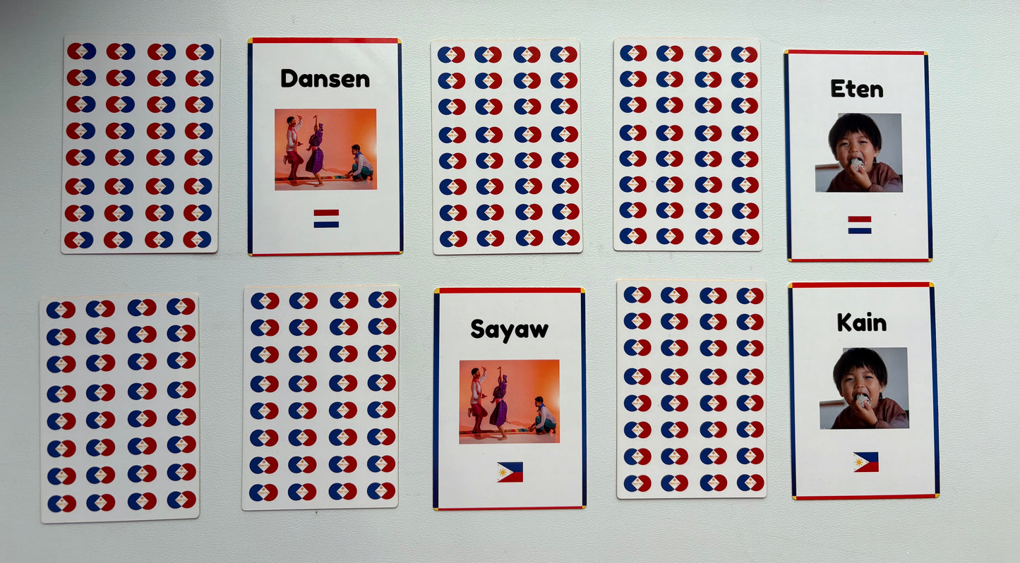 Salitang Kilos (Werkwoorden) Tagalog-Dutch matching card game