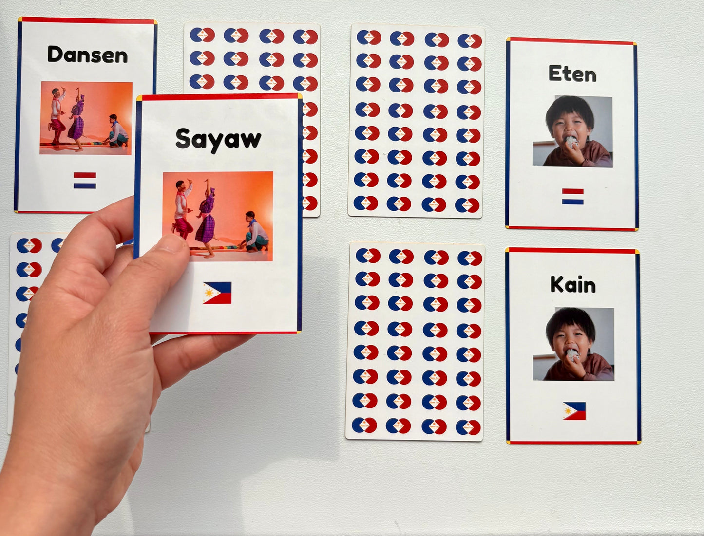 Salitang Kilos (Werkwoorden) Tagalog-Dutch matching card game