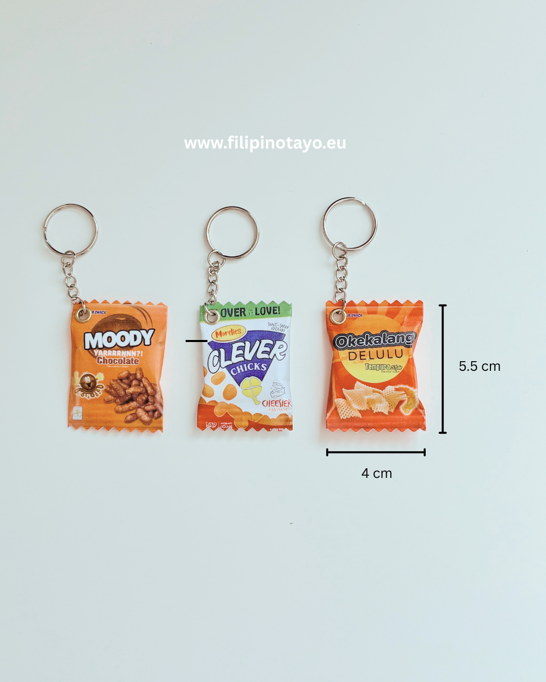 SET of 3pcs ASSORTED 3D Keychains/Bag Charm - Jollibee & Philippine Snacks