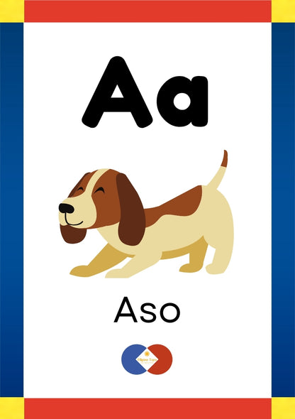 Filipino ABAKADA Flashcards with tracing activity