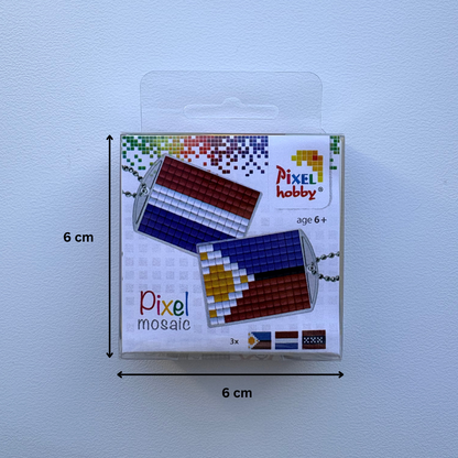 LIMITED EDITION Pixel Mosaic DIY keychain/Bag Charm - PH-NL, Amsterdam flag designs