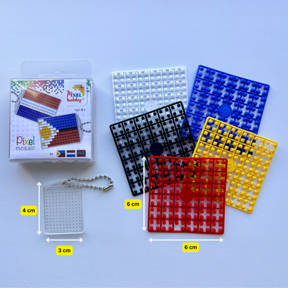 LIMITED EDITION Pixel Mosaic DIY keychain/Bag Charm - PH-NL, Amsterdam flag designs