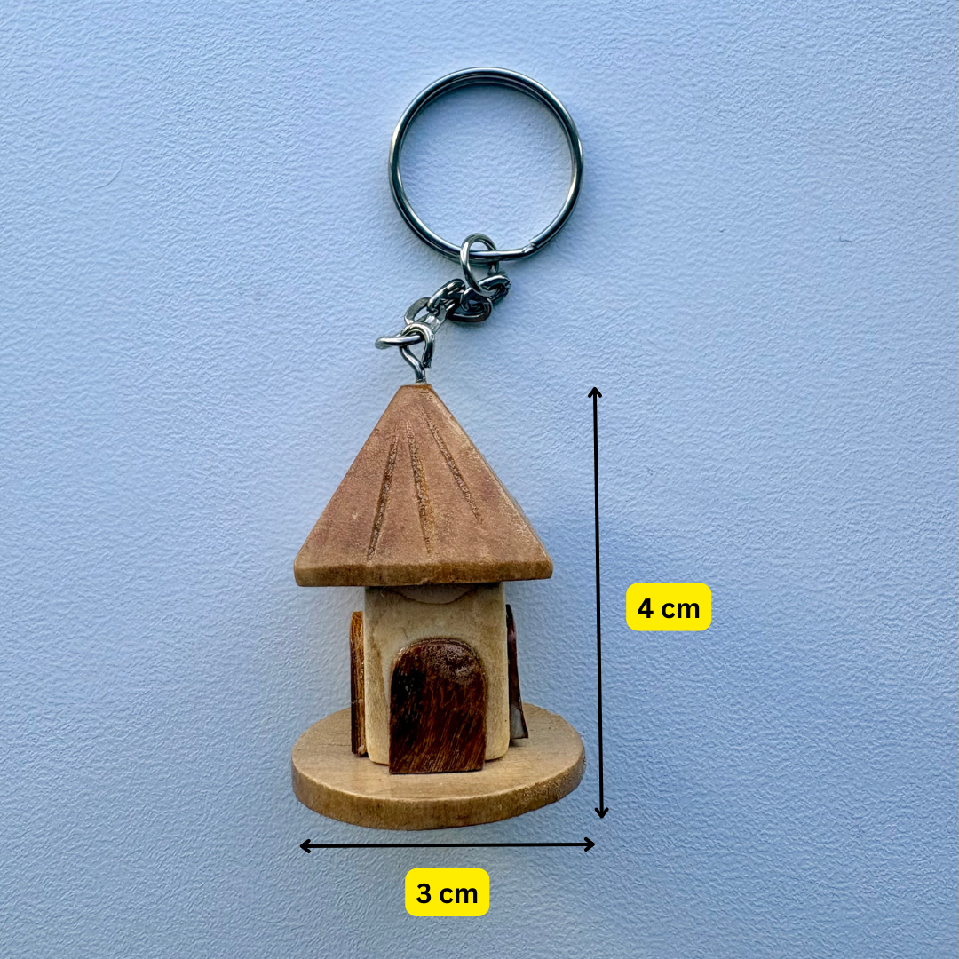 Bahay Kubo (Nipa Hut) Wooden Keychain/ Bag Charm