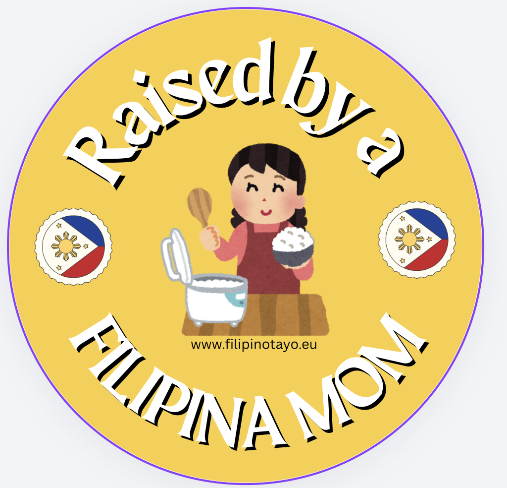 Pack of 5 stickers - Raised by a Filipina mom