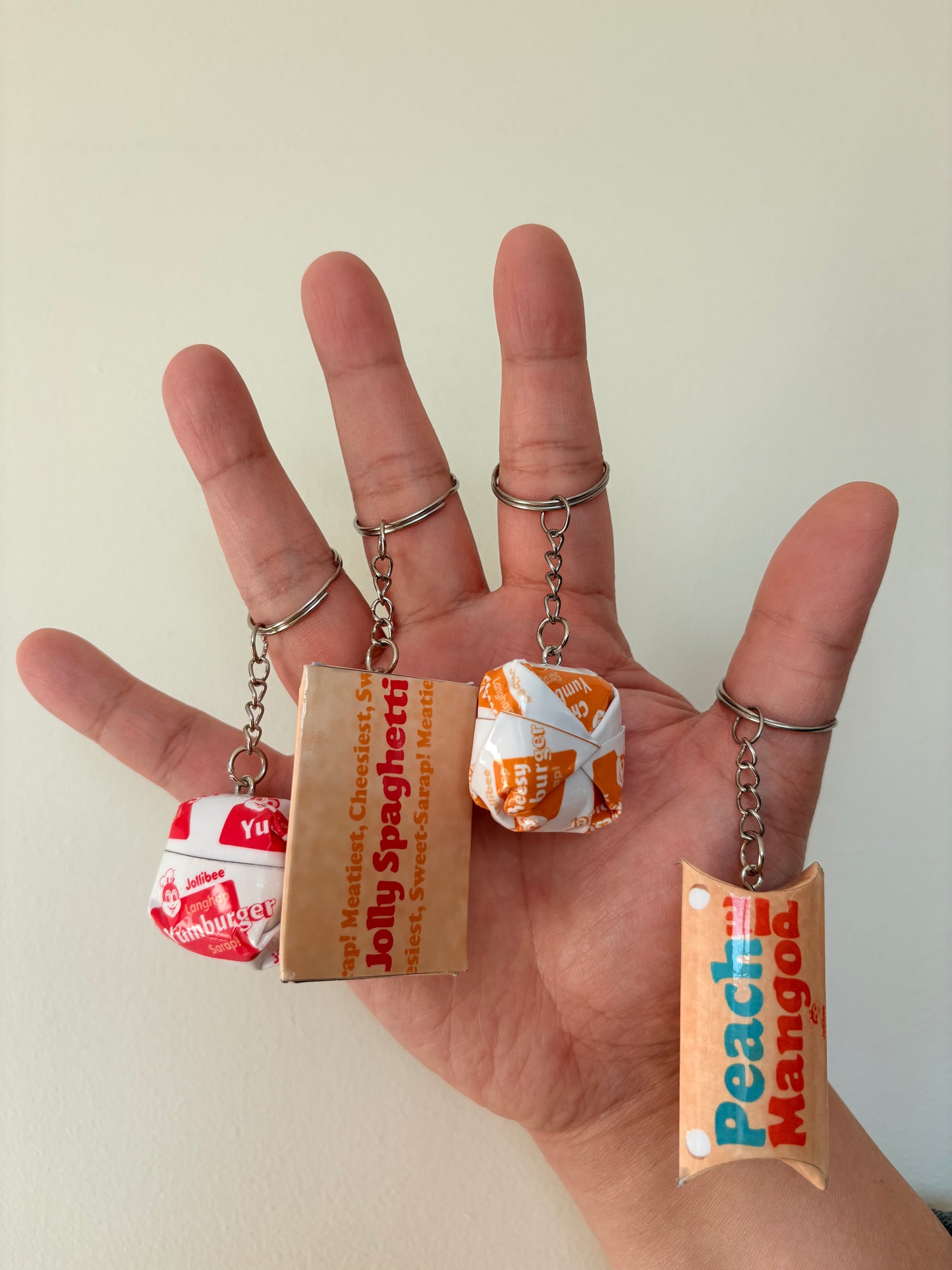 SET of 3pcs ASSORTED 3D Keychains/Bag Charm - Jollibee & Philippine Snacks