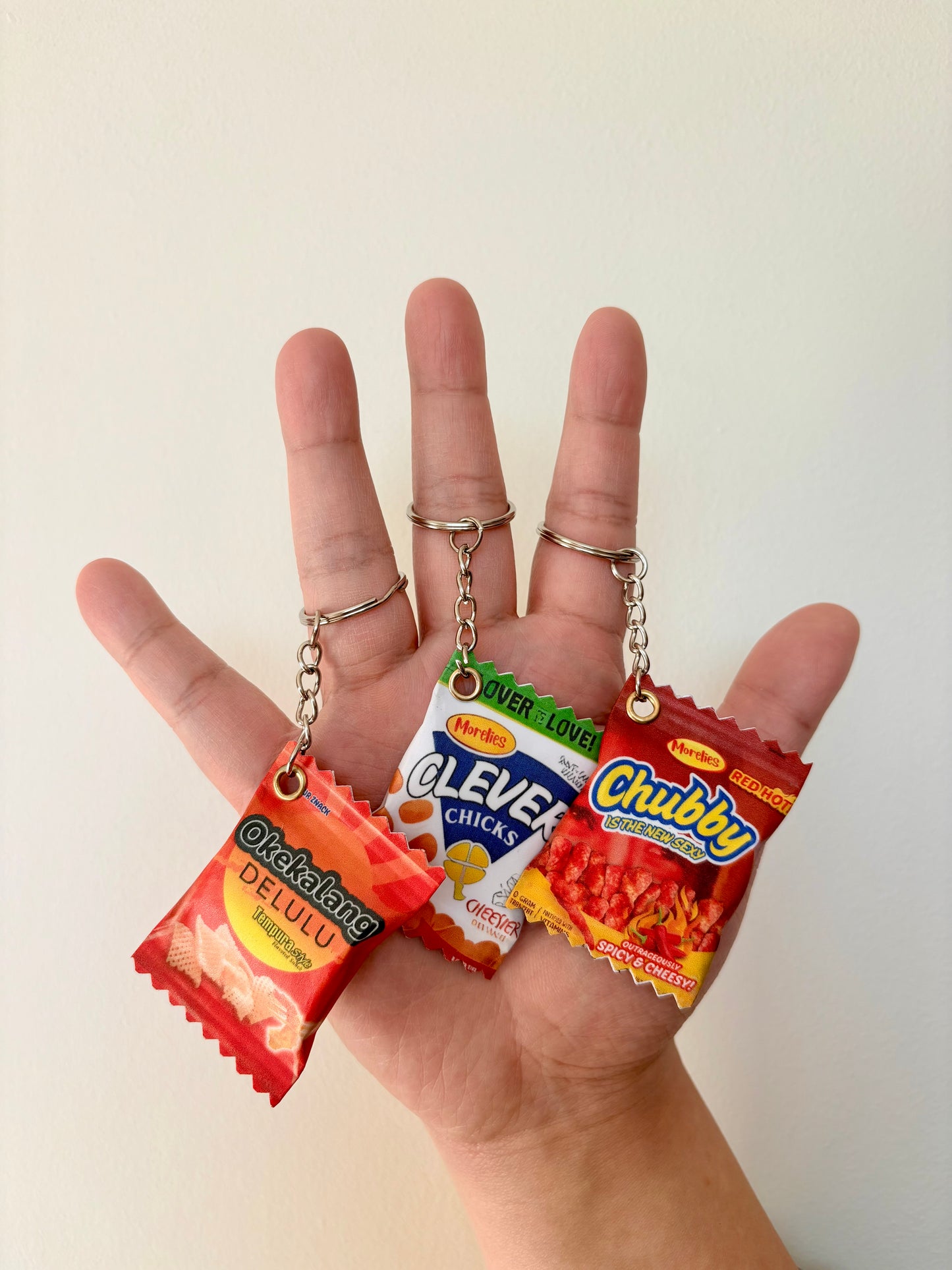 SET of 3pcs ASSORTED 3D Keychains/Bag Charm - Jollibee & Philippine Snacks