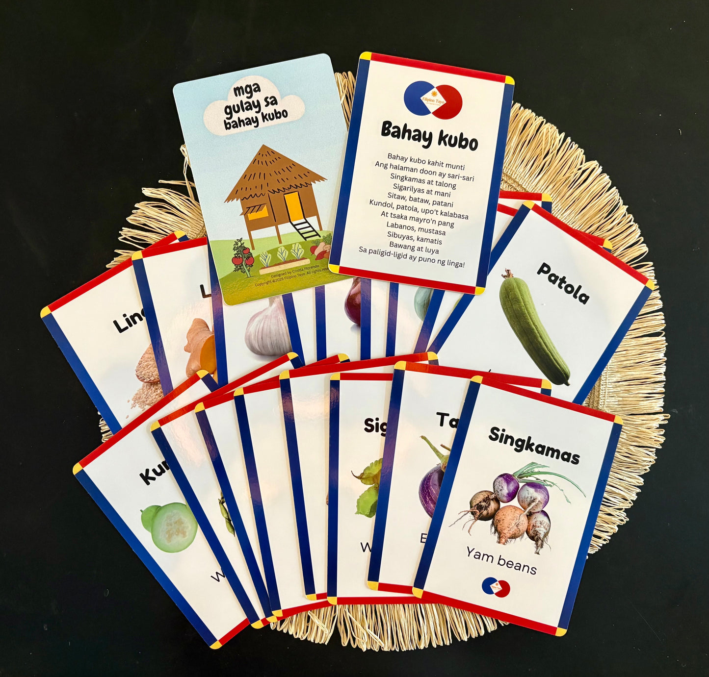 Bahay Kubo Tagalog-English flashcards
