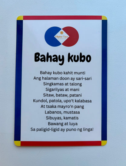 Bahay Kubo Tagalog-English flashcards