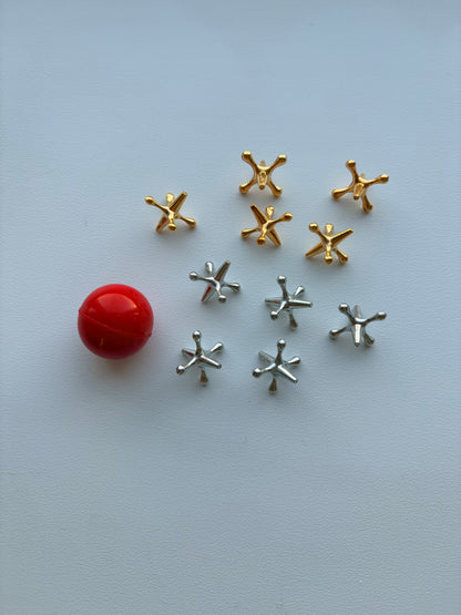 Retro Classic Metal Jackstones - Jacks Game