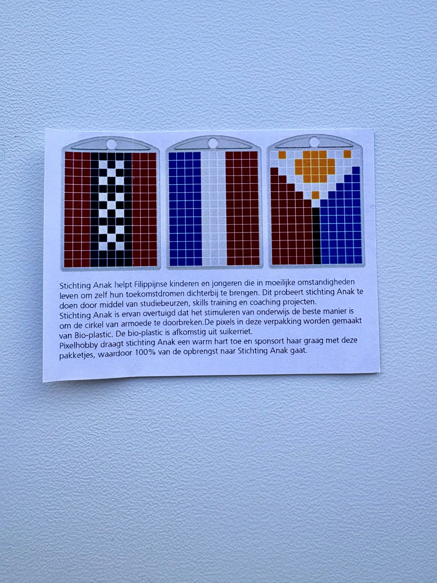 LIMITED EDITION Pixel Mosaic DIY keychain/Bag Charm - PH-NL, Amsterdam flag designs