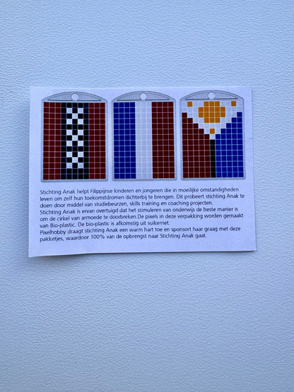 LIMITED EDITION Pixel Mosaic DIY keychain/Bag Charm - PH-NL, Amsterdam flag designs