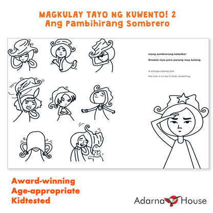 Filipino/English Picture and Coloring Book - Magkulay Tayo ng Kuwento 2: Ang Pambihirang Sombrero