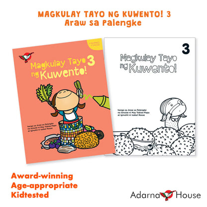 Filipino/English Picture and Coloring Book - Magkulay Tayo ng Kuwento 3: Araw sa Palengke
