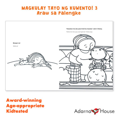 Filipino/English Picture and Coloring Book - Magkulay Tayo ng Kuwento 3: Araw sa Palengke