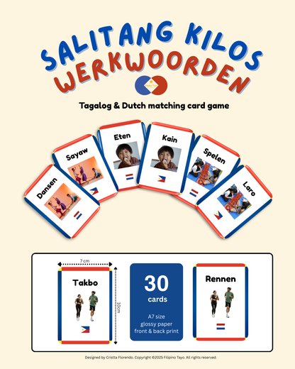 Salitang Kilos (Werkwoorden) Tagalog-Dutch Card Game