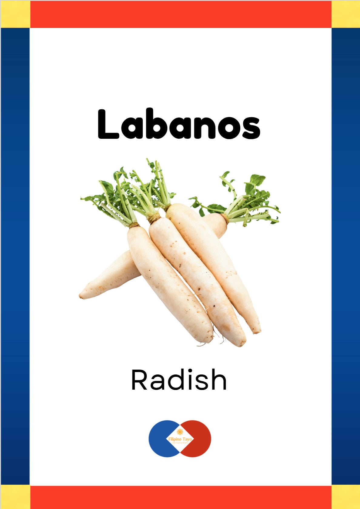 Bahay Kubo Tagalog-English flashcards